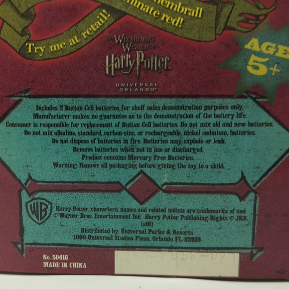 Rare New Universal Studios Parks The Wizarding World of Harry Potter Remembrall - Picture 9 of 9